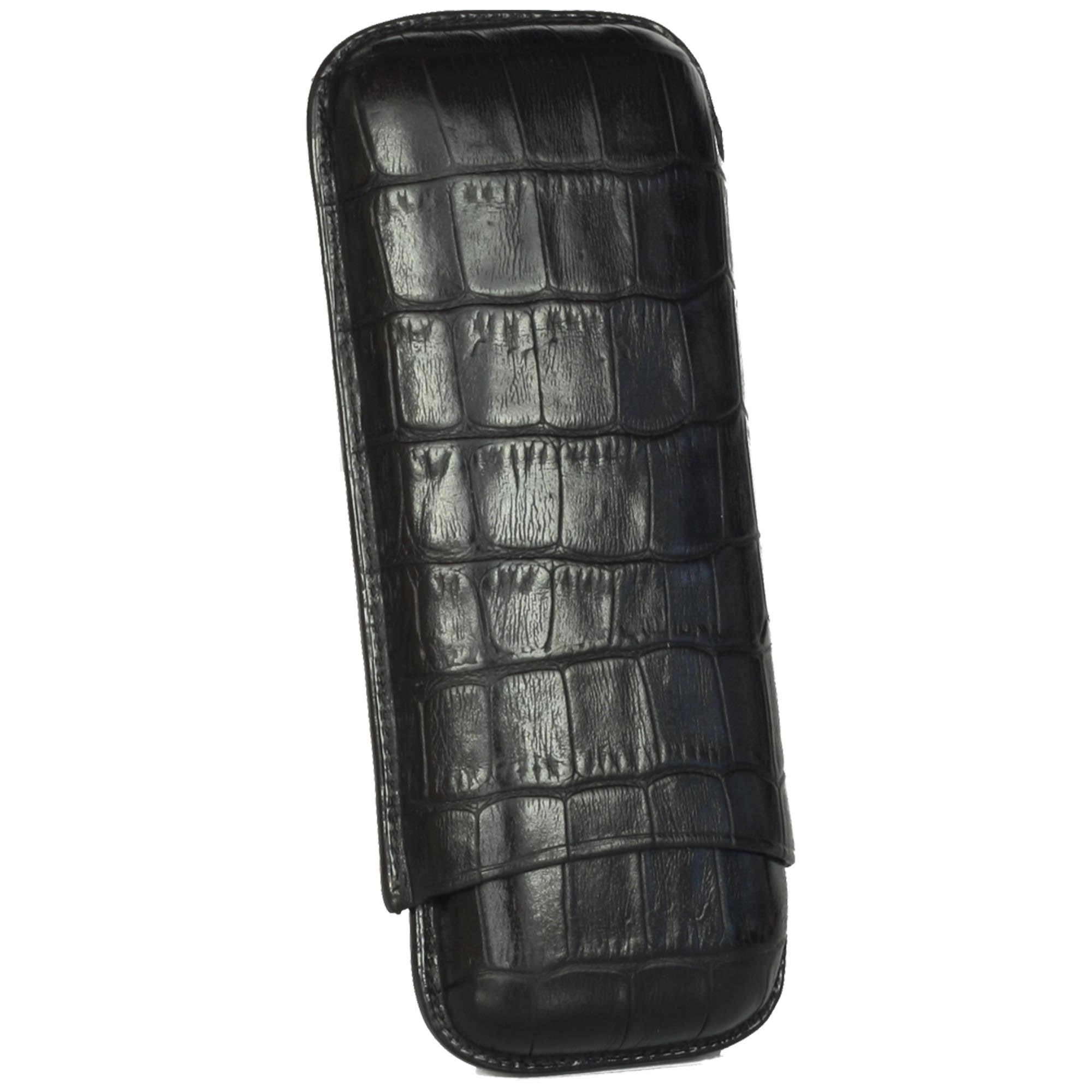 590x_croco_2_bk_martin_wess_01 Martin Wess 2er Zigarren Etui Robusto Leder schwarz Croco 590