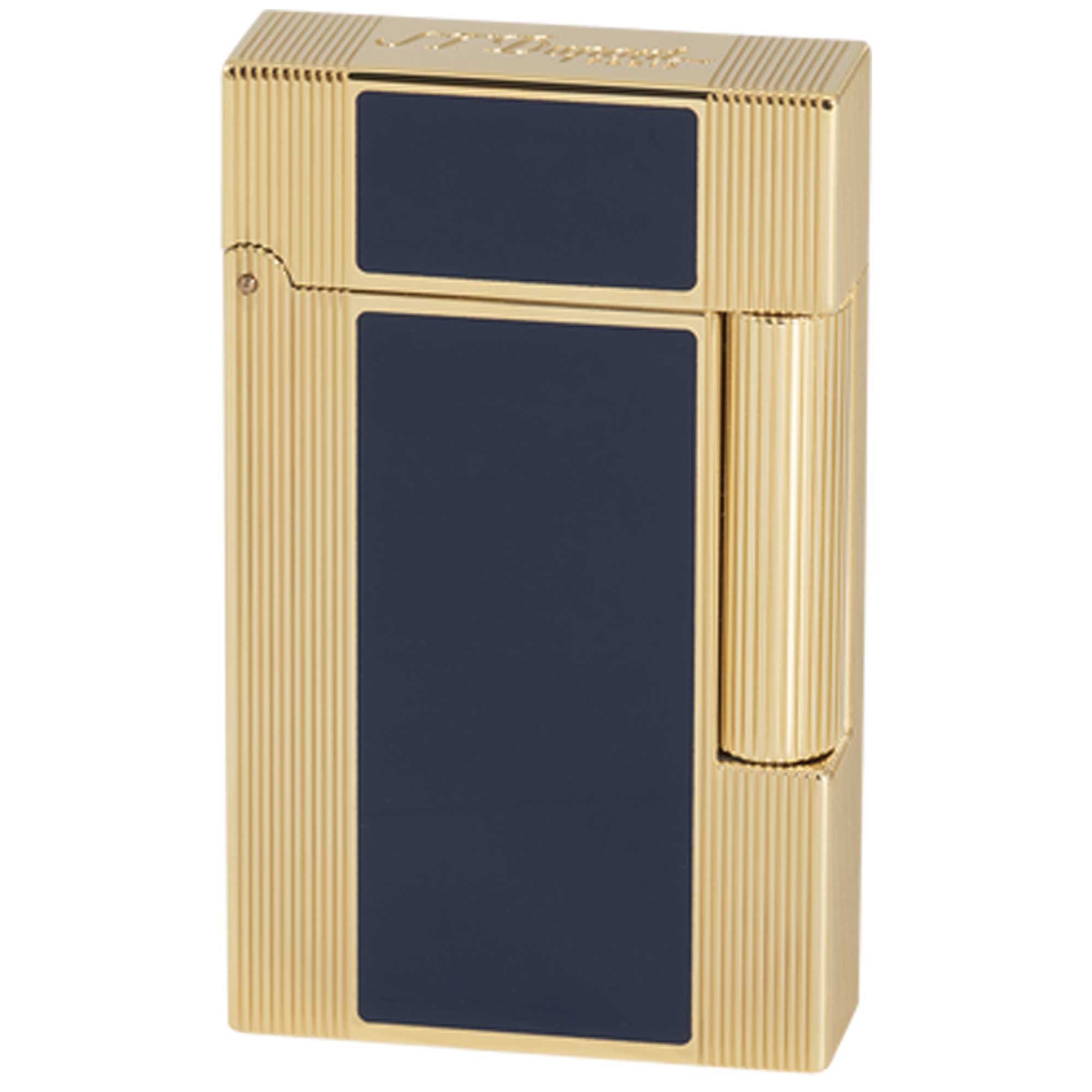 S.T. Dupont Ligne 2 Windsor Blue Natural Lacquer & Yellow Gold (016381)