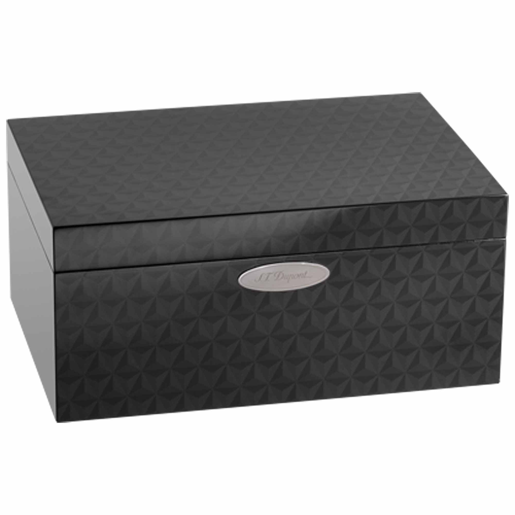 st-duptont-humidor-black-fire-head-patterns-001296-01 S.T. Dupont Humidor Black & Fire Head Patterns (001296)