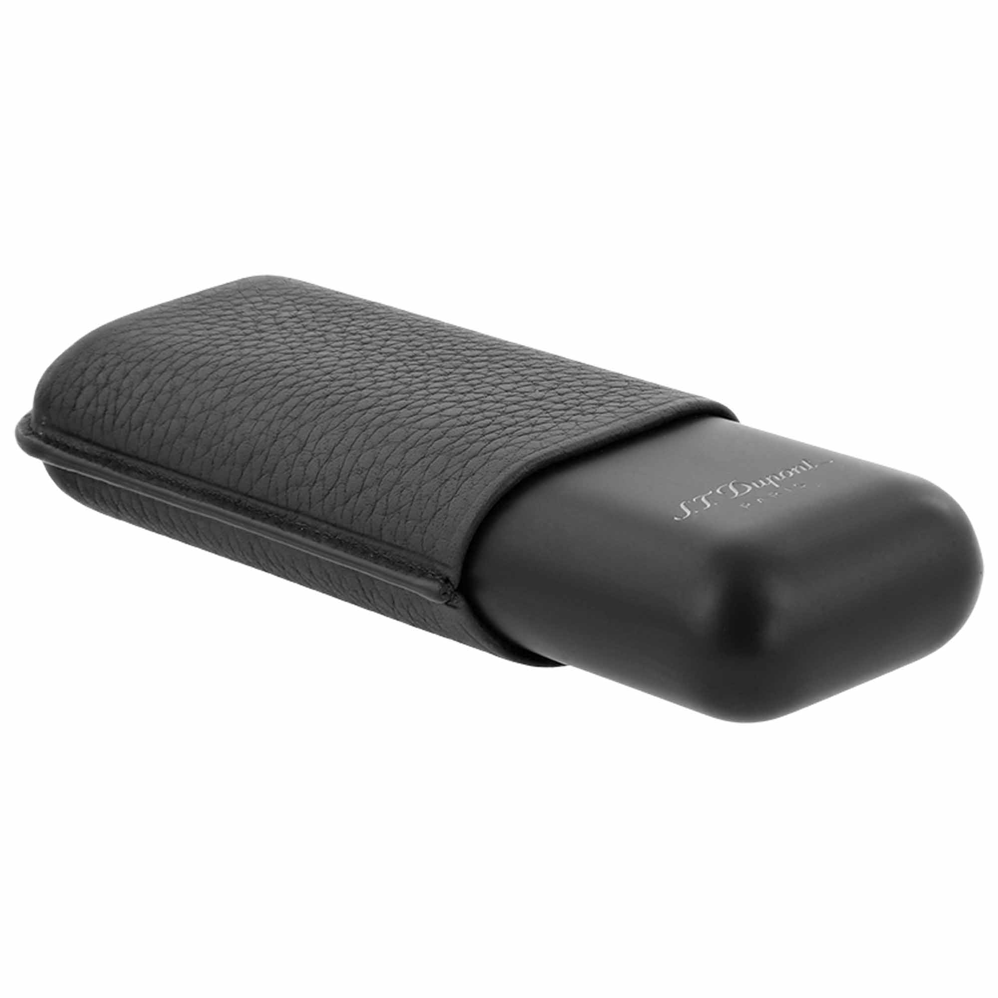 S.T. Dupont 2 er Etui Black Matte Black Metal Base S.T. Dupont 2 er Etui Black Matte Black Metal Base