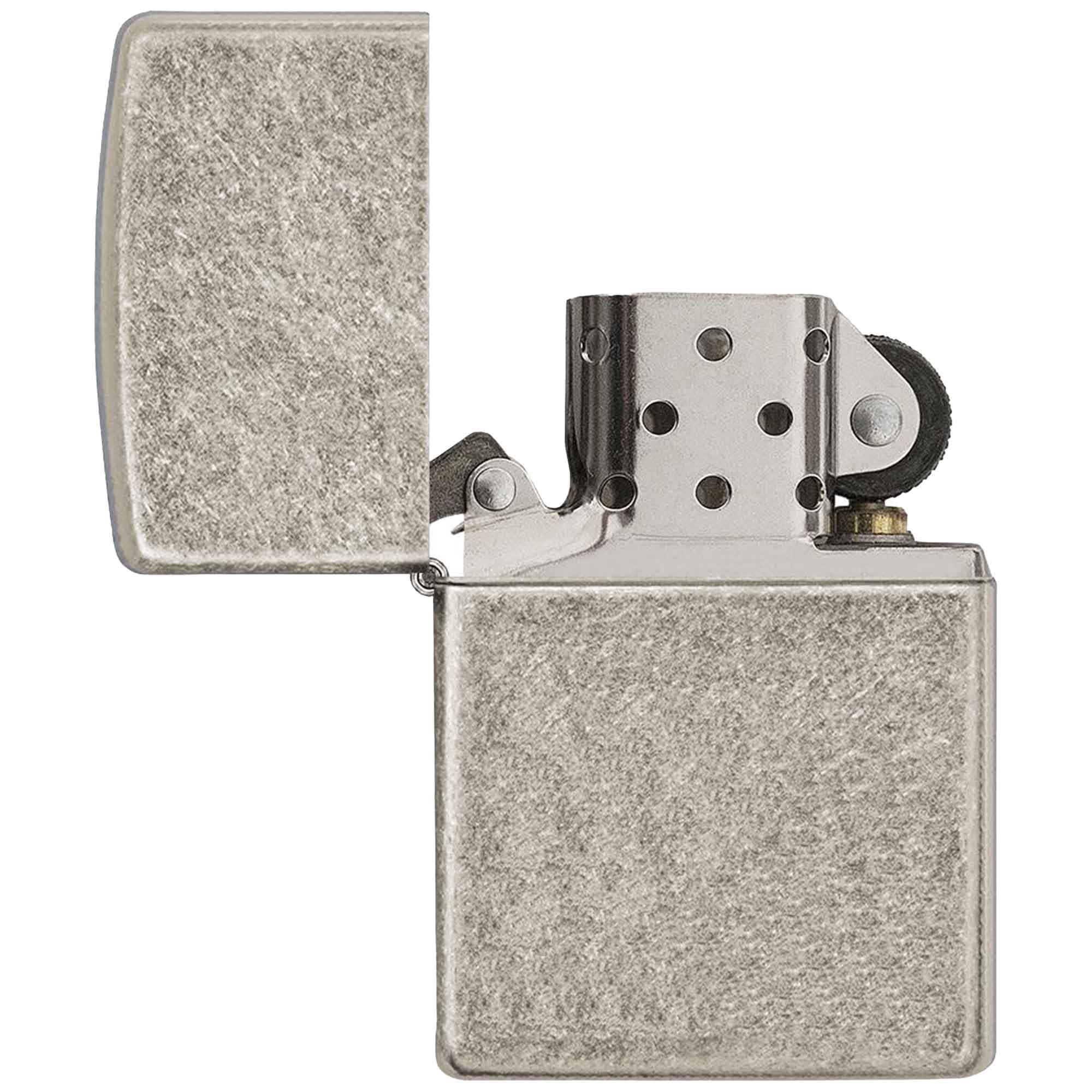 Zippo_Antique_Silver_2 Zippo Lighter Basic Silber Antik
