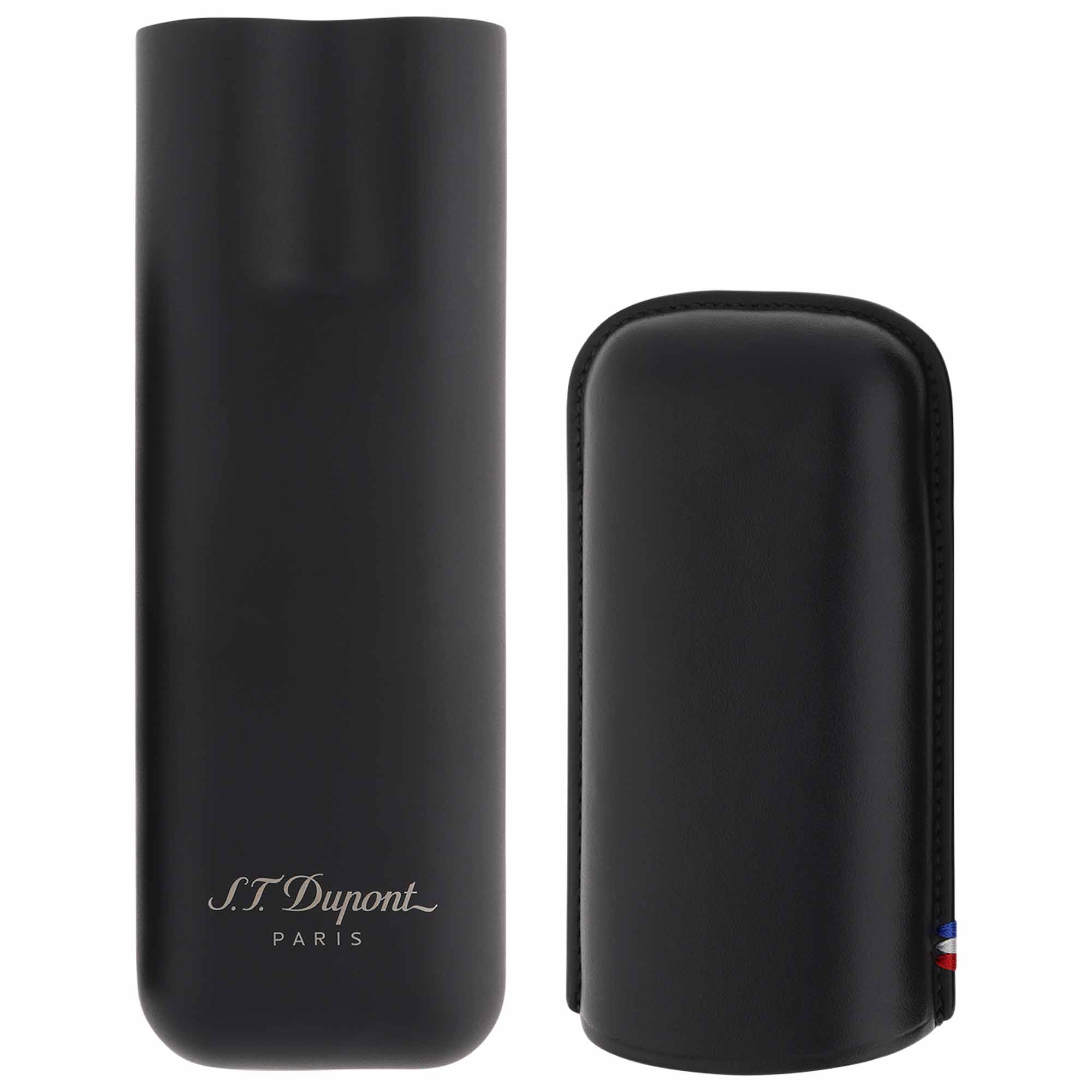 S.T. Dupont 2 er Etui Black Matte Black Metal Base S.T. Dupont 2 er Etui Black Matte Black Metal Base