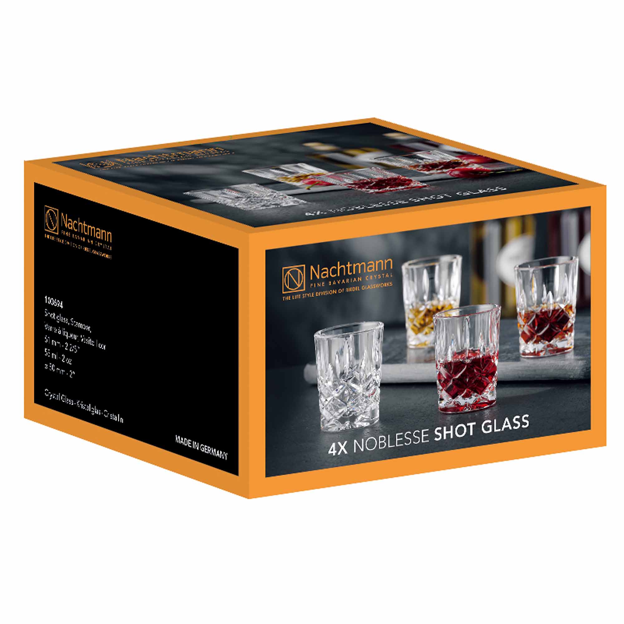 nachtmannnoblesseshotglasstamper04 Nachtmann Noblesse Shot Glas Stamper 4er Set
