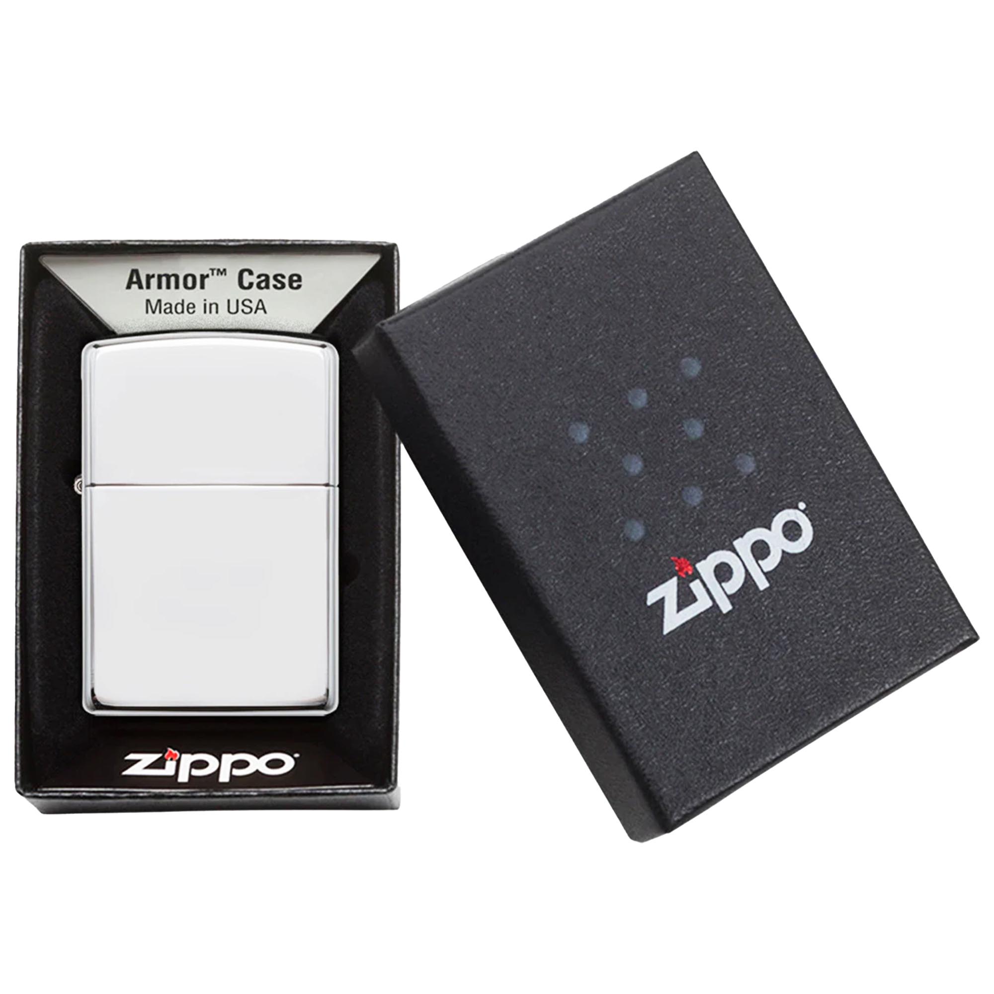 Zippo_Armor_Chrome_Polished_3 Zippo Lighter Armor Heavy Wall Chrome High Polished