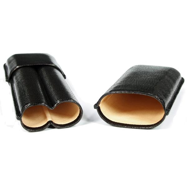 934_havanna_schwarz_2er_rob_zus2 Martin Wess 2er Zigarren Etui Robusto Leder schwarz 934