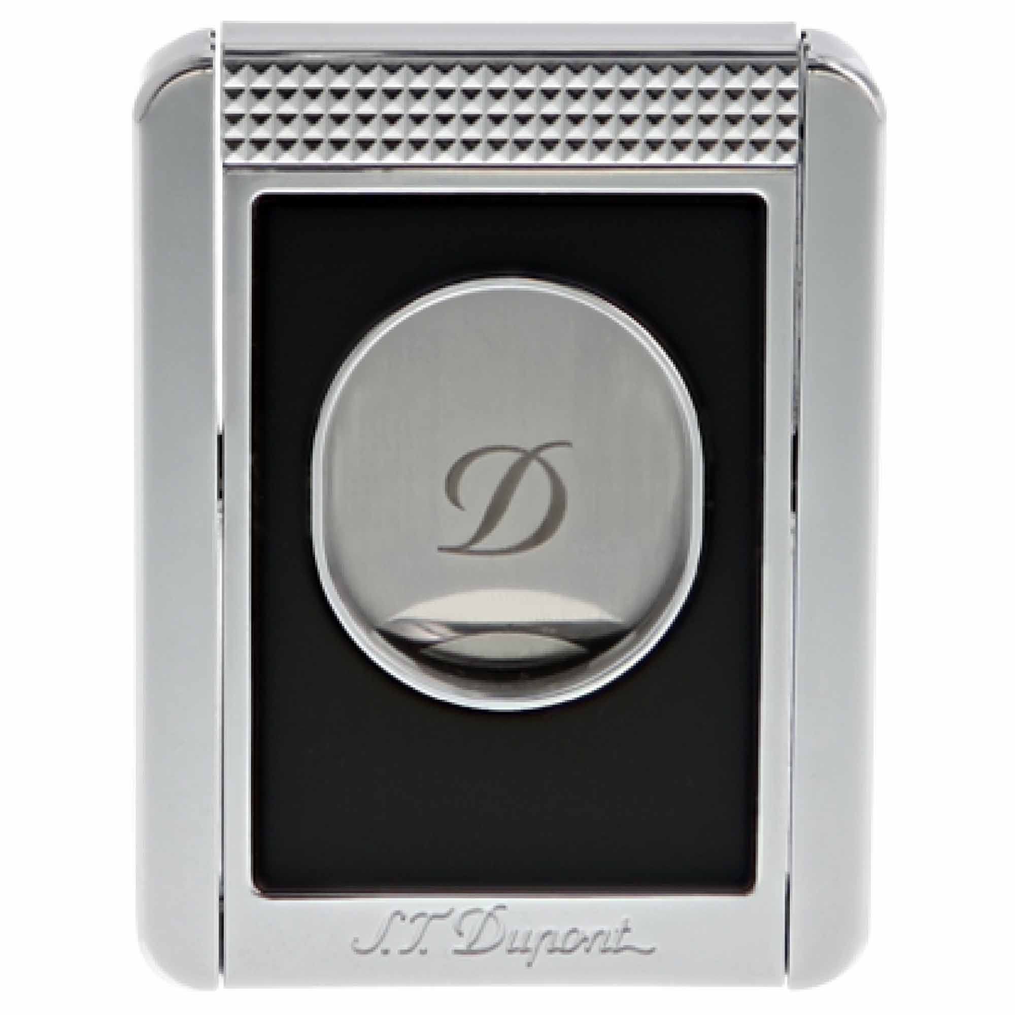 st-dupont-cigar-cut-chrome-003415-02 S.T. Dupont Cutter with Cigar Stand Black & Chrome (003415)