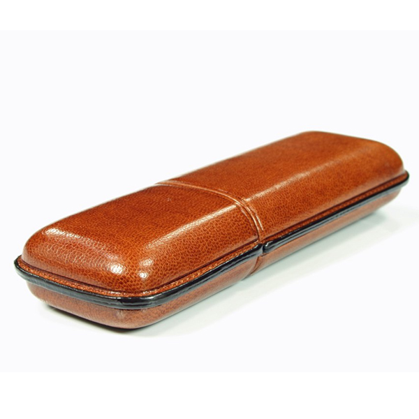 934_havanna_braun_2er_rob_zus1 Martin Wess 2er Zigarren Etui Robusto Havanna Leder braun 934