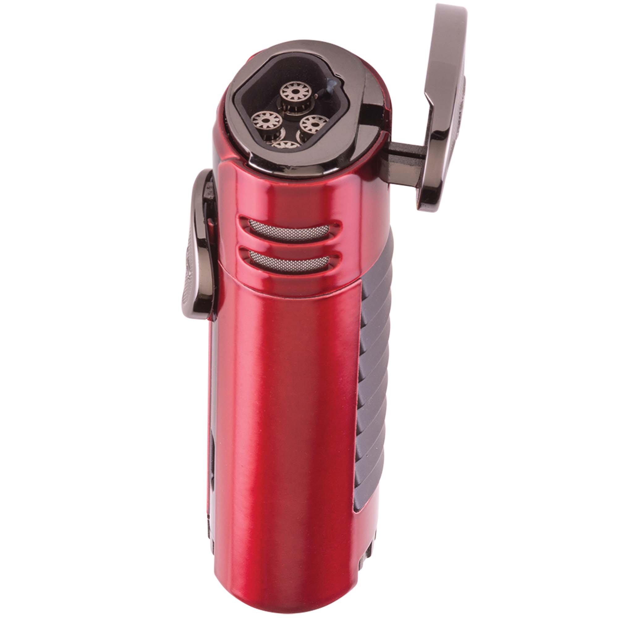 xikar_hp4_jet_daytona_red_02 Xikar HP4 Jet Feuerzeug Daytona Red mit 4 Flammen 574RD