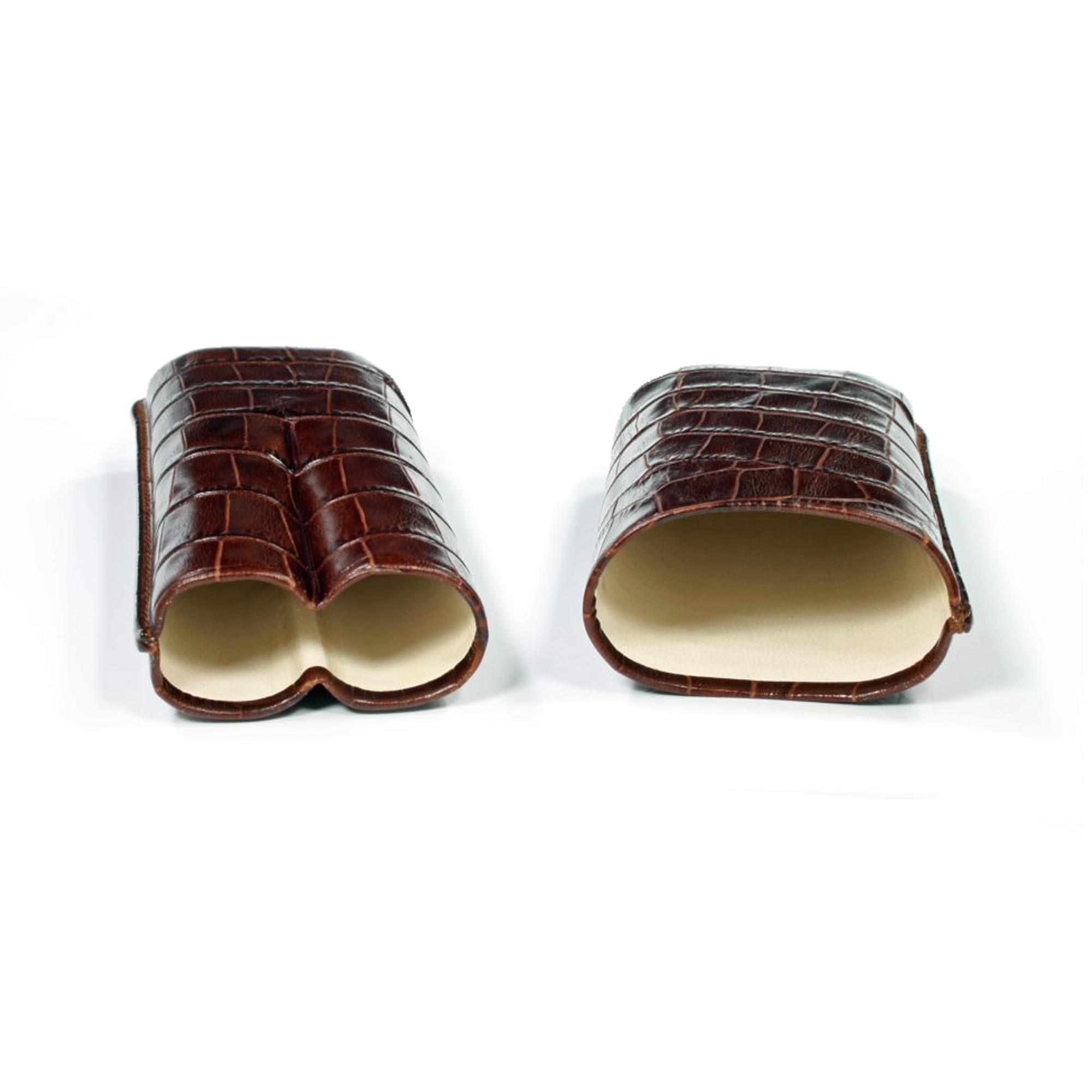 martin_wess_590_2er_robusto_croco_braun_03 Martin Wess 2er Zigarren Etui Robusto Leder braun Croco 590