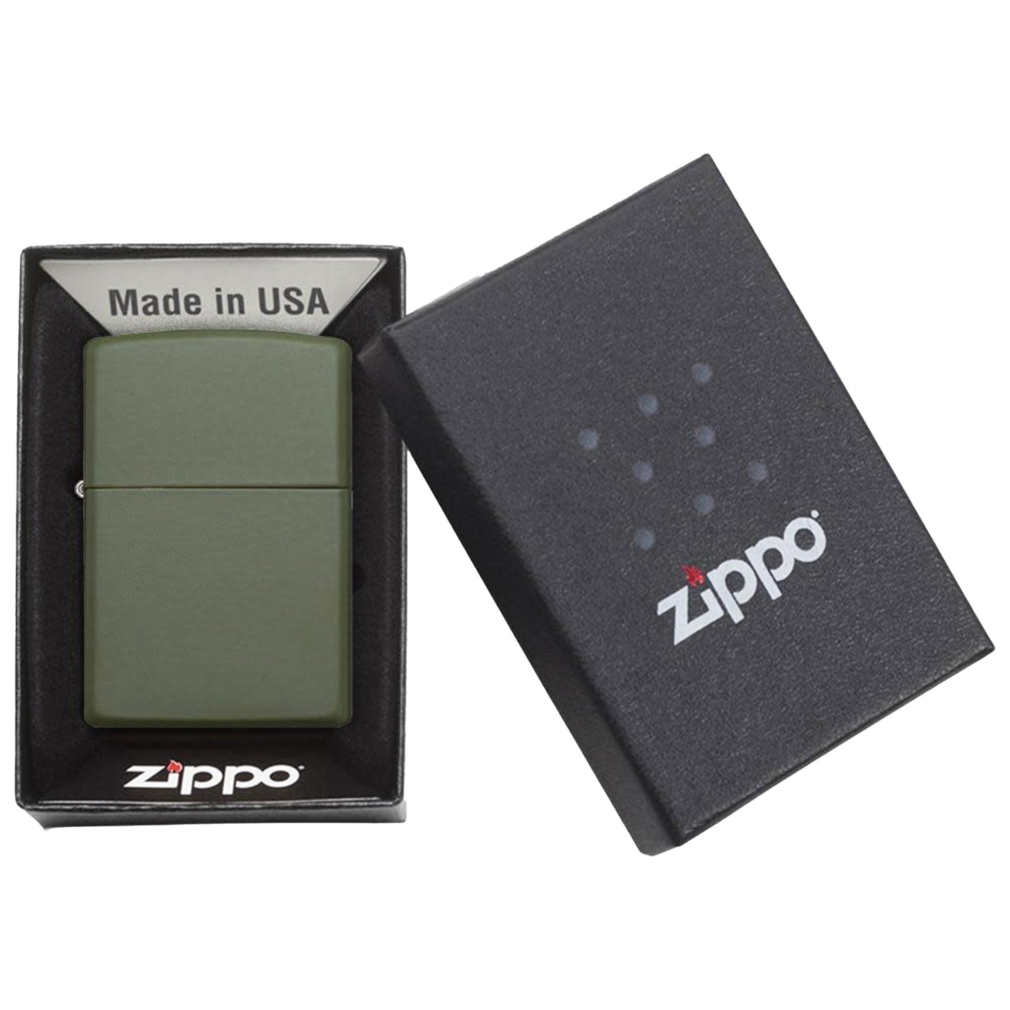 Zippo_Classic_Green_Matte_3 Zippo Lighter Basic Classic Green Matte