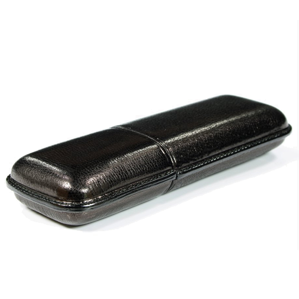 934_havanna_schwarz_2er_rob_zus1 Martin Wess 2er Zigarren Etui Robusto Leder schwarz 934