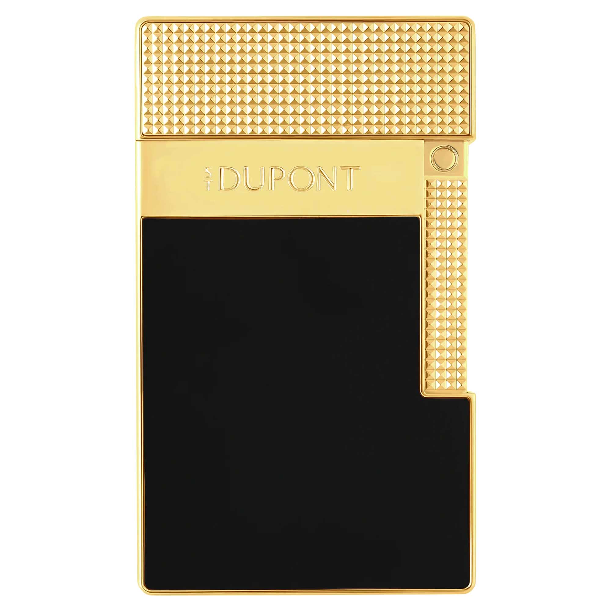 S.T. Dupont Lackiertes Tischfeuerzeg Gold/ Schwarz T20100